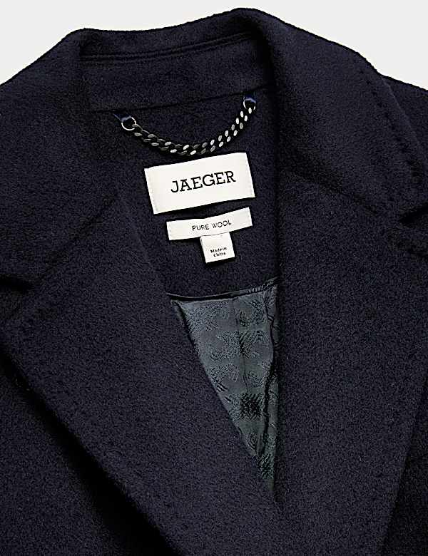 Pure Wool Single Breasted Boyfriend Coat - ES