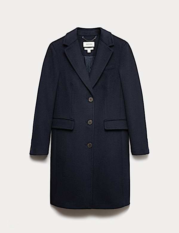 Pure Wool Single Breasted Boyfriend Coat - ES
