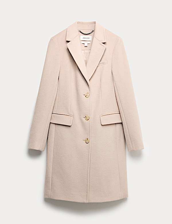 Manteau boyfriend coupe droite 100 % laine - BE