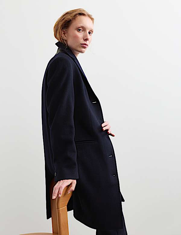 Pure Wool Short Boyfriend Coat - CH