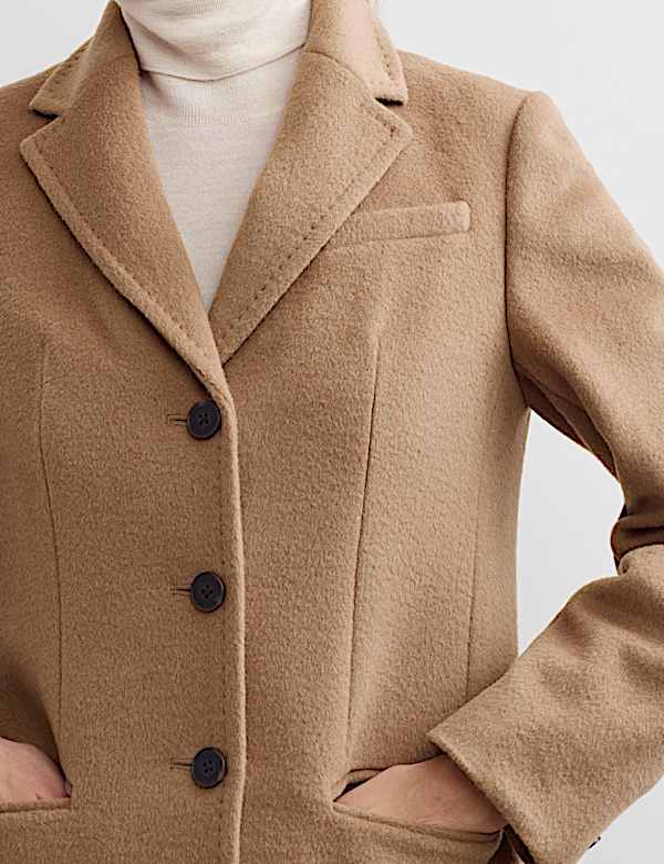 Pure Wool Short Boyfriend Coat - NZ