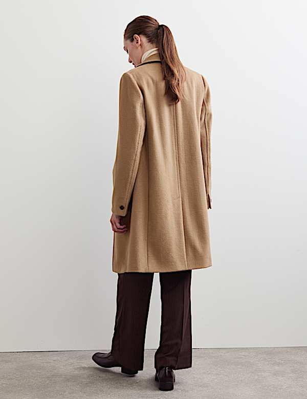 Pure Wool Short Boyfriend Coat - NZ