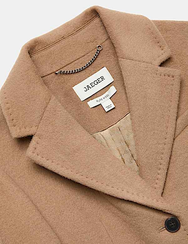 Pure Wool Short Boyfriend Coat - NZ