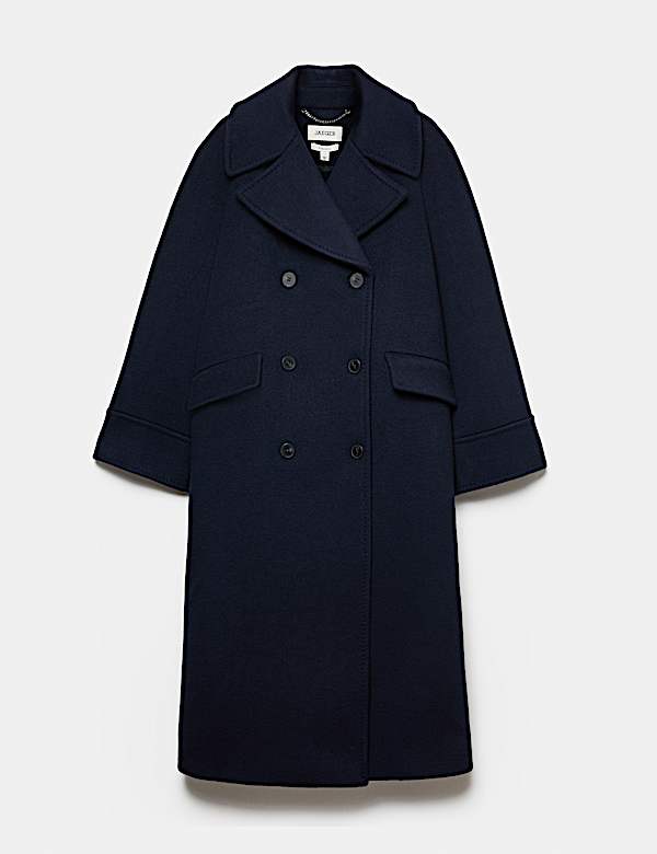Manteau cocon coupe crois&eacute;e 100 % laine - CA