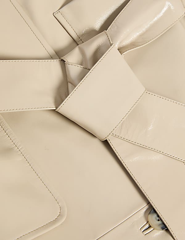 Trench coupe droite avec ceinture en cuir - FR