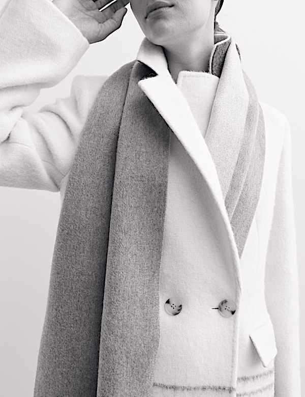 Gabardina larga a rayas 100 % lana italiana - ES