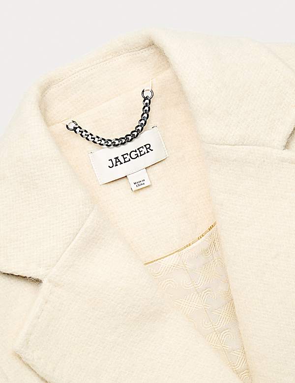 Gabardina larga a rayas 100 % lana italiana - ES