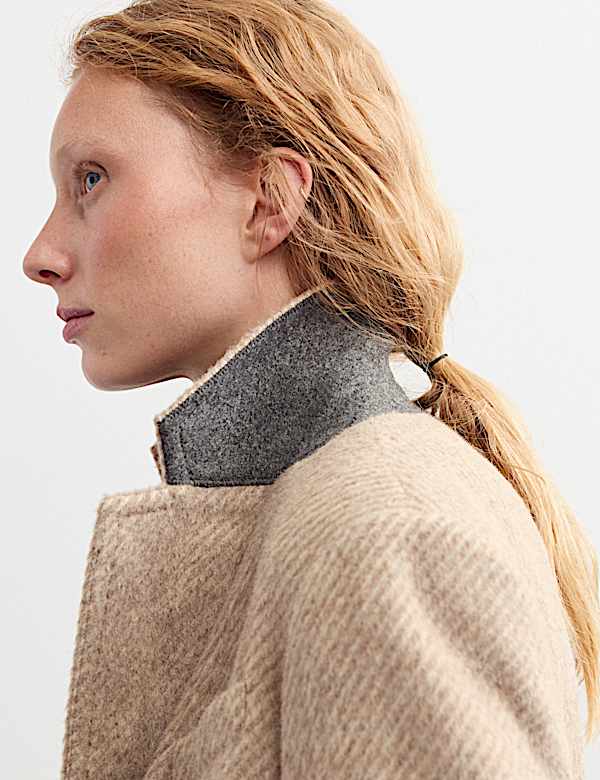 Wool With Silk Longline Boyfriend Coat - CH