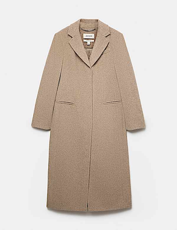 Wool With Silk Longline Boyfriend Coat - CH
