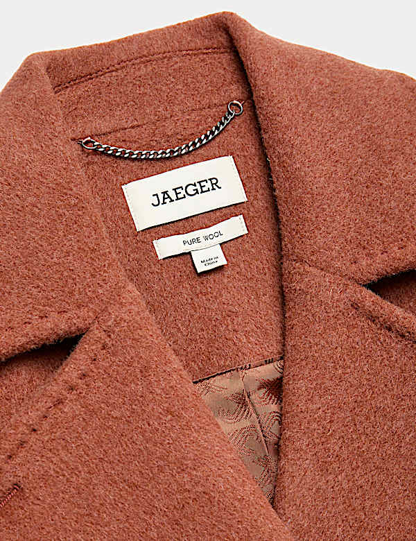 Abrigo cocoon largo informal 100% lana - ES