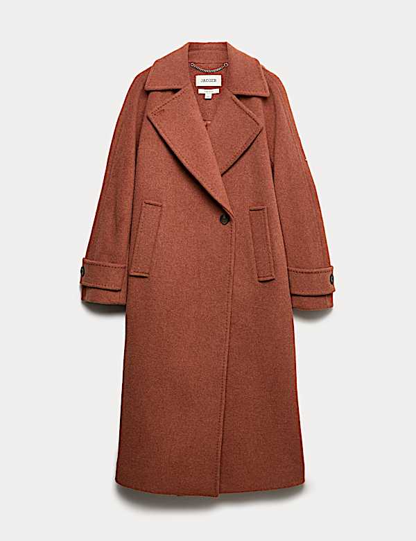 Abrigo cocoon largo informal 100% lana - ES