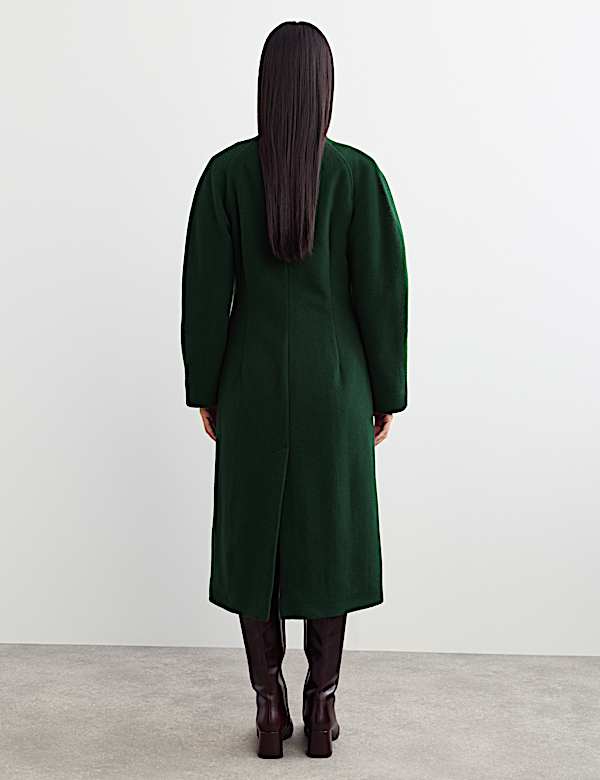 Pure Wool Longline Single Breasted Coat - CH