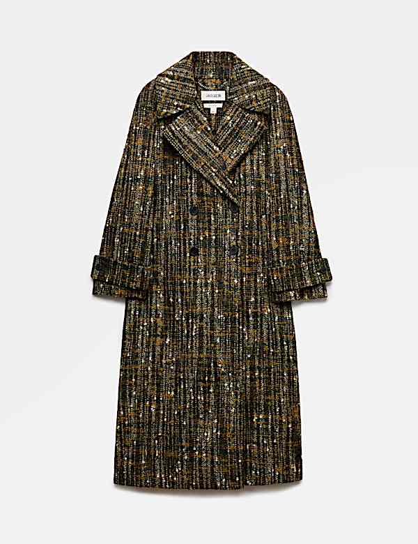 Wool Rich Textured Relaxed Coat - CN