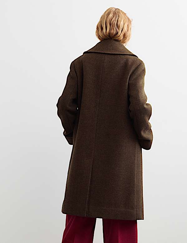 Pure Wool Textured Car Coat - AU