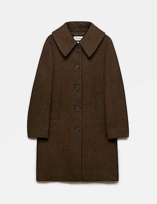 Pure Wool Textured Car Coat - AU