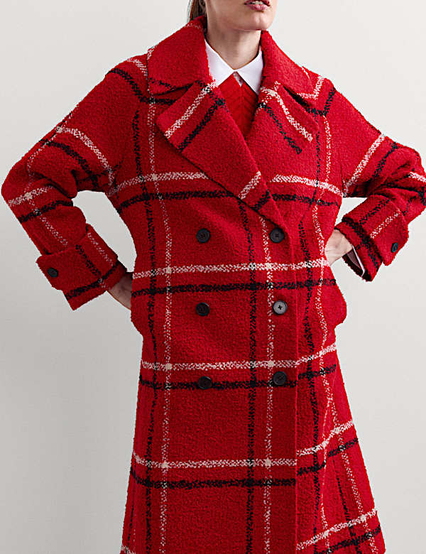 Manteau-cardigan coupe d&eacute;contract&eacute;e cocon avec laine - CH