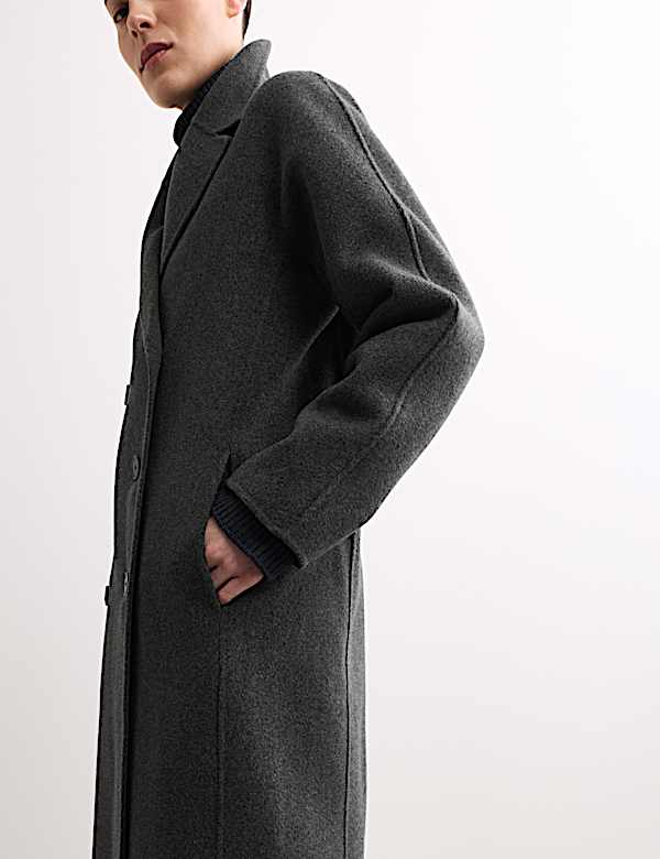 Pure Wool Longline Cocoon Coat - ES