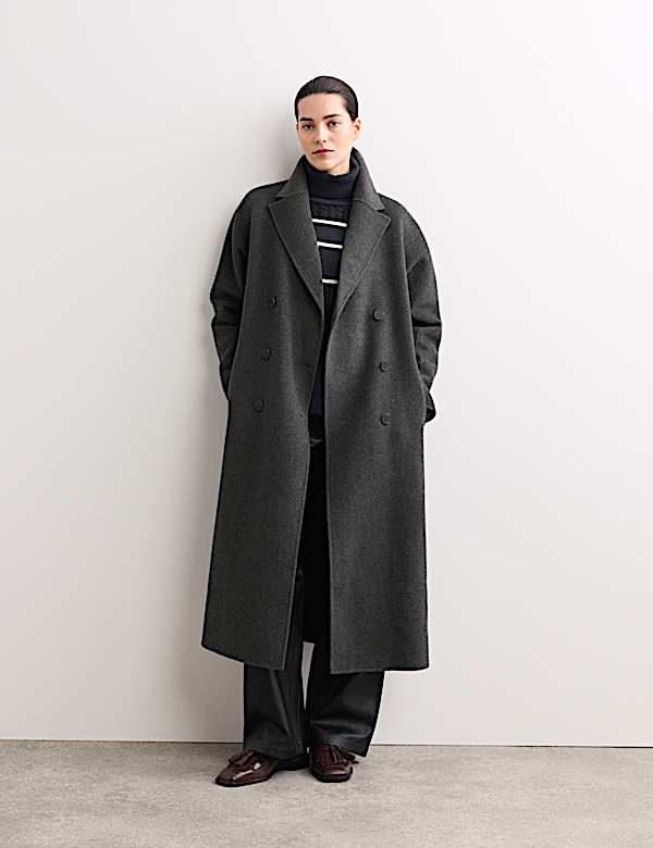 Pure Wool Longline Cocoon Coat - ES