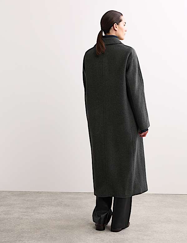 Pure Wool Longline Cocoon Coat - ES