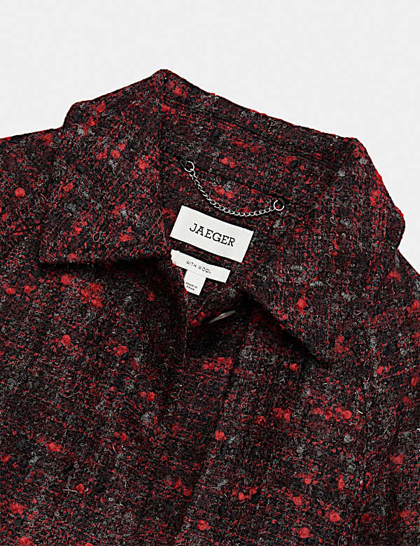 Manteau textur&eacute; coupe courte et ajust&eacute;e en laine - CA
