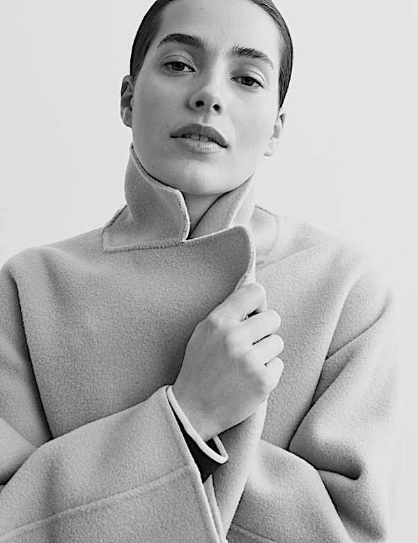 Getailleerde korte jas van zuiver wol, tweezijdig draagbaar - BE