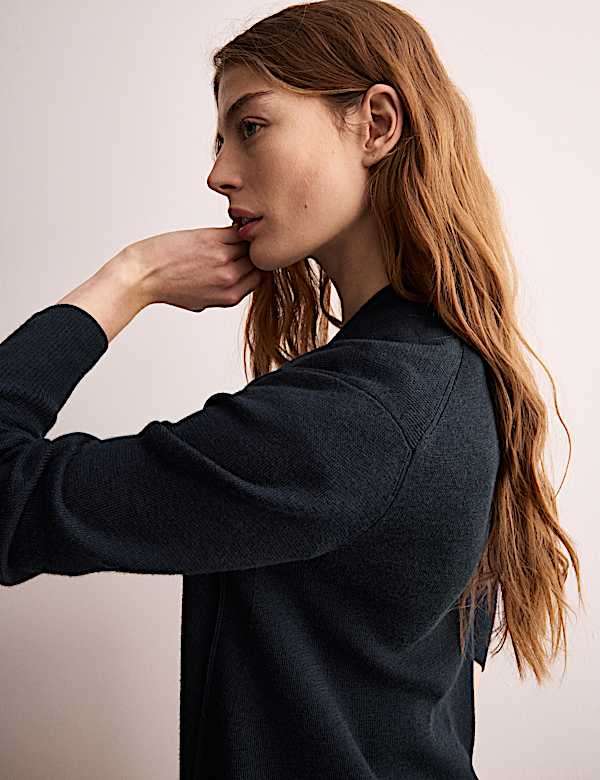 Lang vest van zuivere merinowol - NL