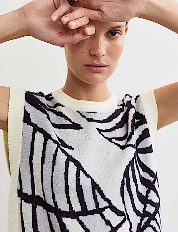 Maillot de corps en maille 100 % laine mérinos jacquard - FR