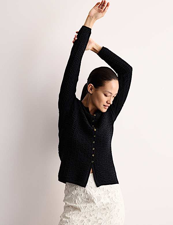 Merino Wool Rich Cardigan - BE