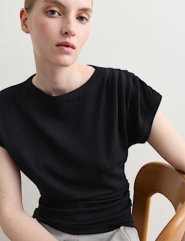 Merino Wool With Silk Knitted Top - IT
