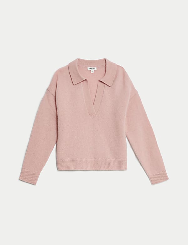 Pull en mohair m&eacute;lang&eacute; &agrave; col en V - CA