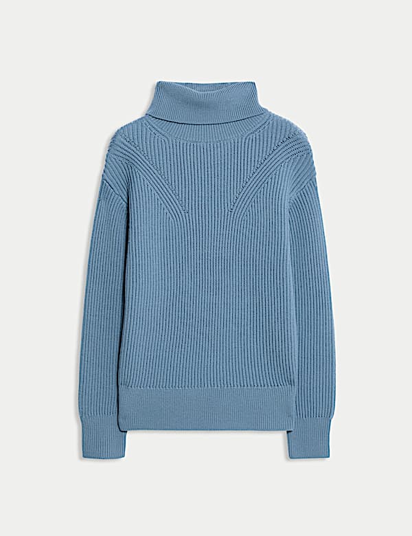 Jersey de cuello vuelto 100 % lana merina - ES