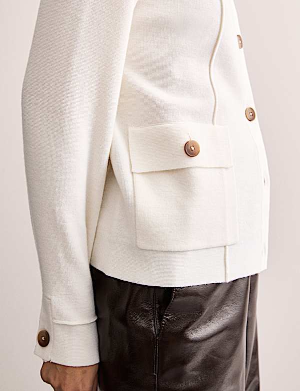 Veste en maille pure laine mérinos - FR