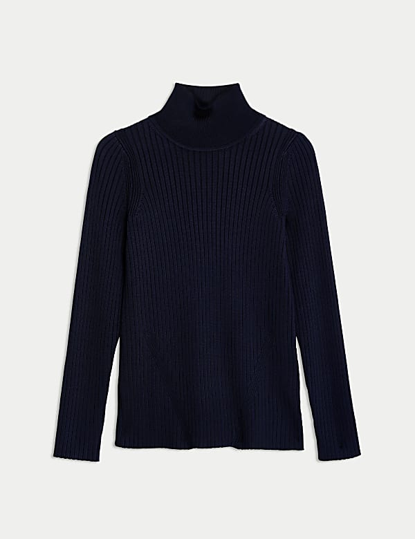 Ribbed Roll Neck Jumper - GR