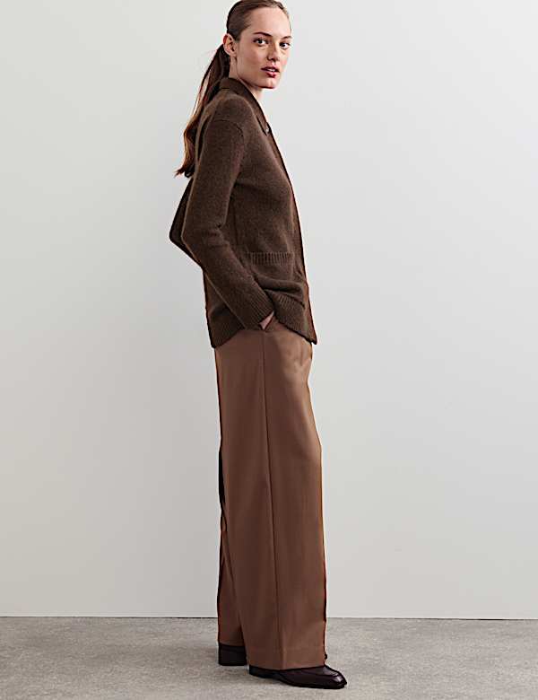 Collared Cardigan with Wool and Mohair - CA