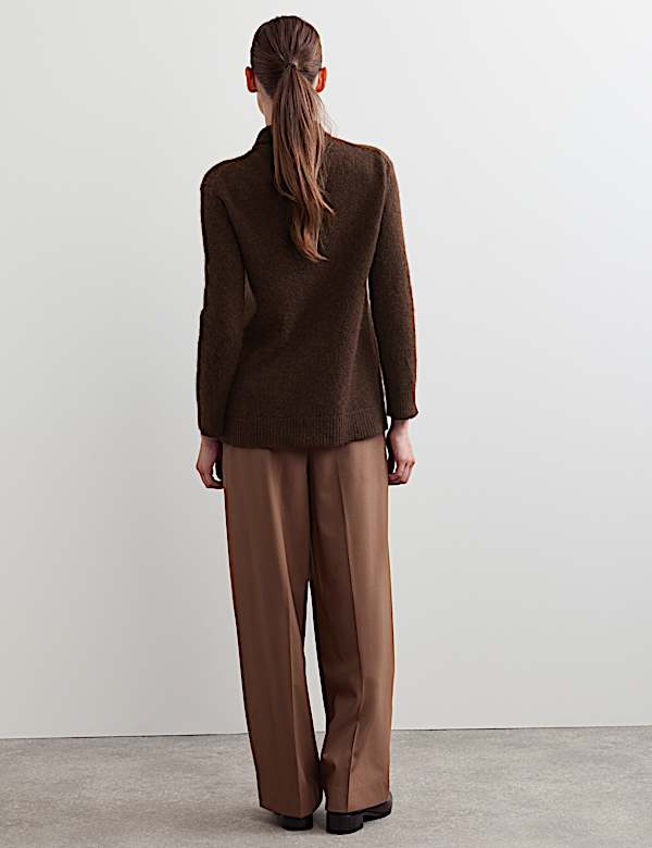 Collared Cardigan with Wool and Mohair - CA