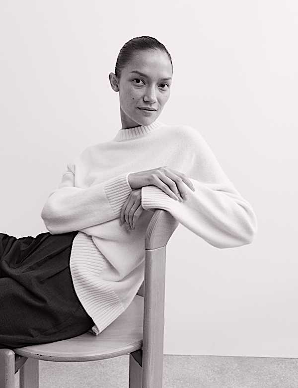 Pull 100 % cachemire à col rond - FR