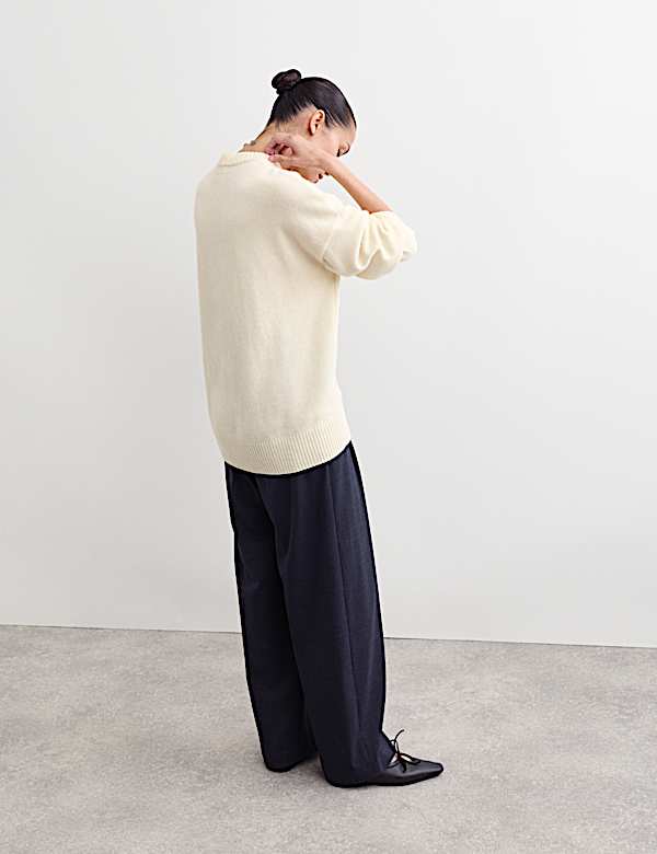 Pull 100 % cachemire à col rond - FR