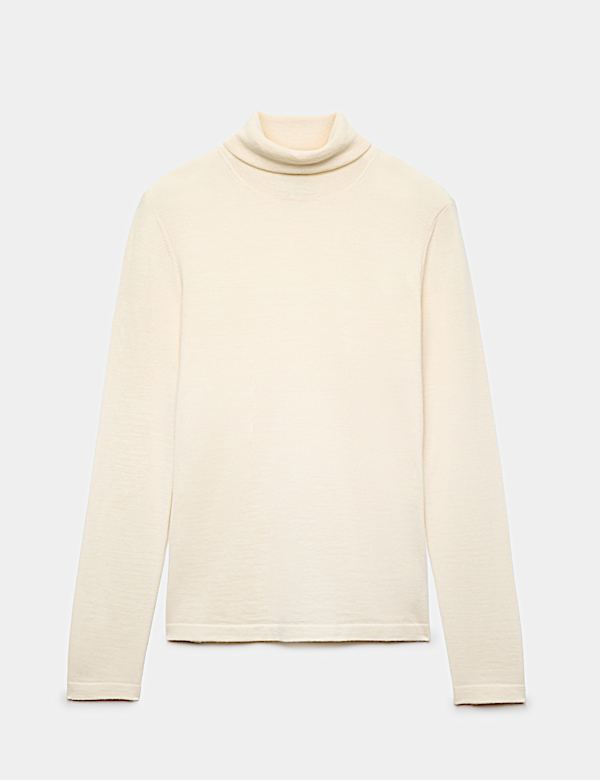 Wool with Cashmere Roll Neck Jumper - AU