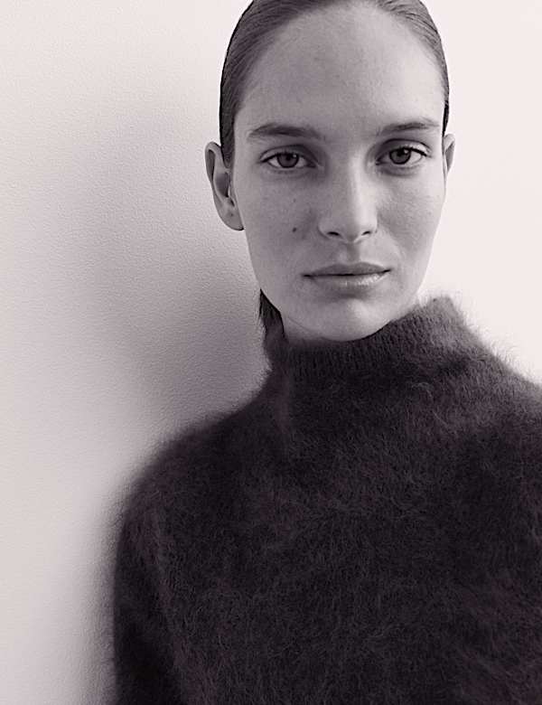 Pure Brushed Cashmere Funnel Neck Jumper - CA