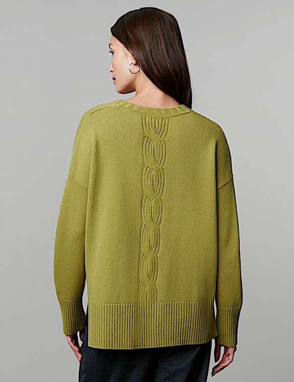 Jumper Rajut Corak Kabel Sarat Wol dengan Kasmir - ID