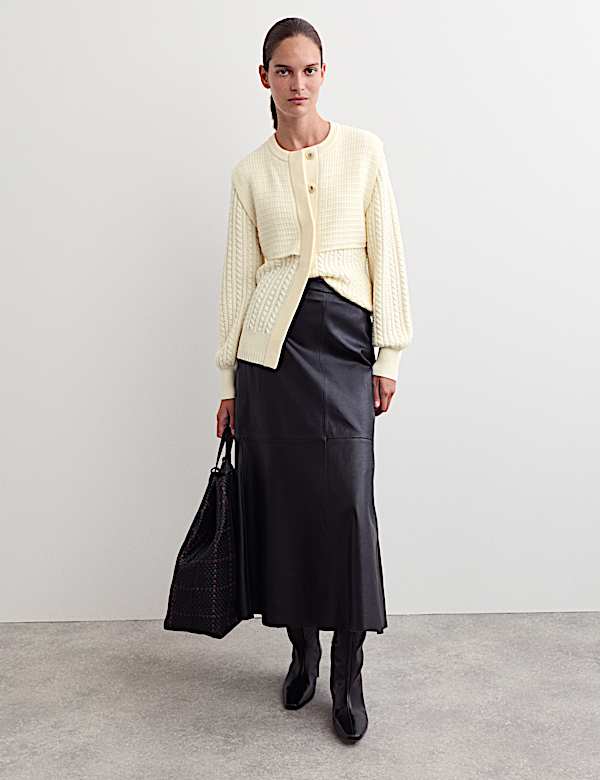 Gilet 100 % laine de mérinos à maille torsadée - FR