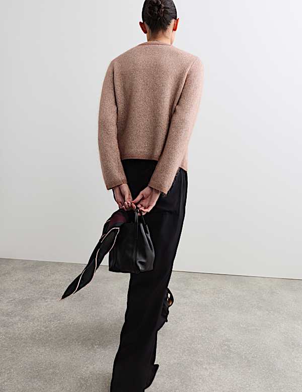 Ronde hals met mohair en glitter - BE