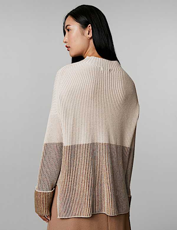 Jumper Sarat Wol Berleher Tinggi dengan Kasmir - ID