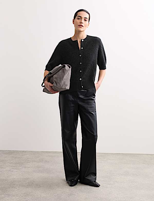 Cárdigan de manga corta 100 % cachemira - ES