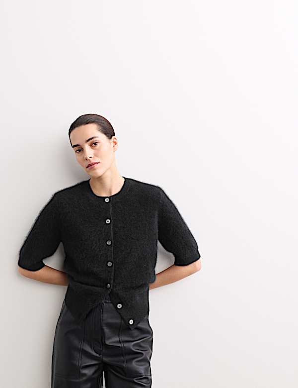 Cárdigan de manga corta 100 % cachemira - ES