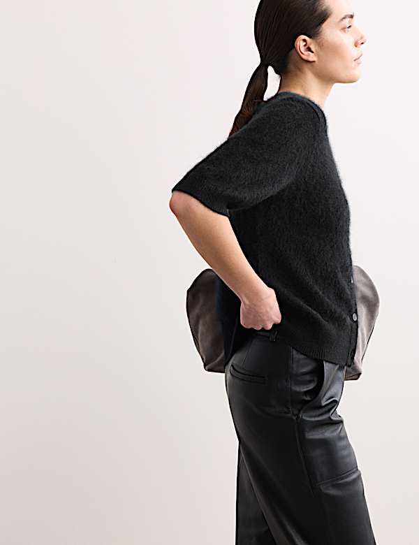 Cárdigan de manga corta 100 % cachemira - ES