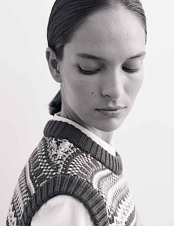 Zuiver wollen tanktop met Fair Isle-motief - NL