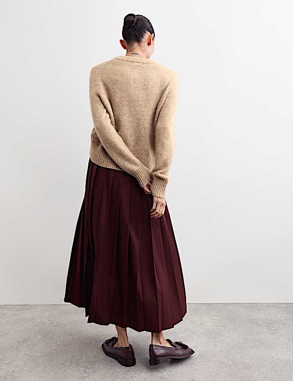 Mohair & Wool Blend Textured Cardigan - GR