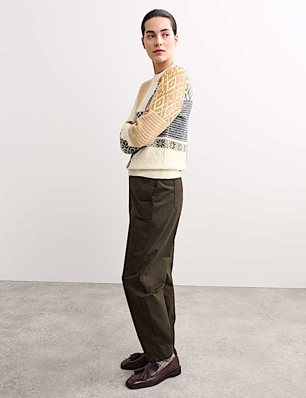 Pull &agrave; maille torsad&eacute;e en laine m&eacute;rinos et cachemire - CA