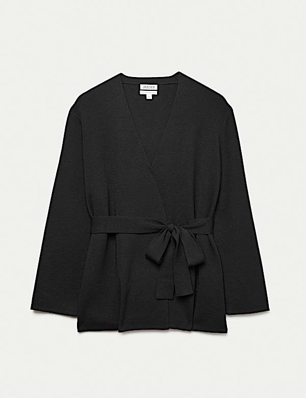 Pure Merino Wool Wrap Cardigan - NL